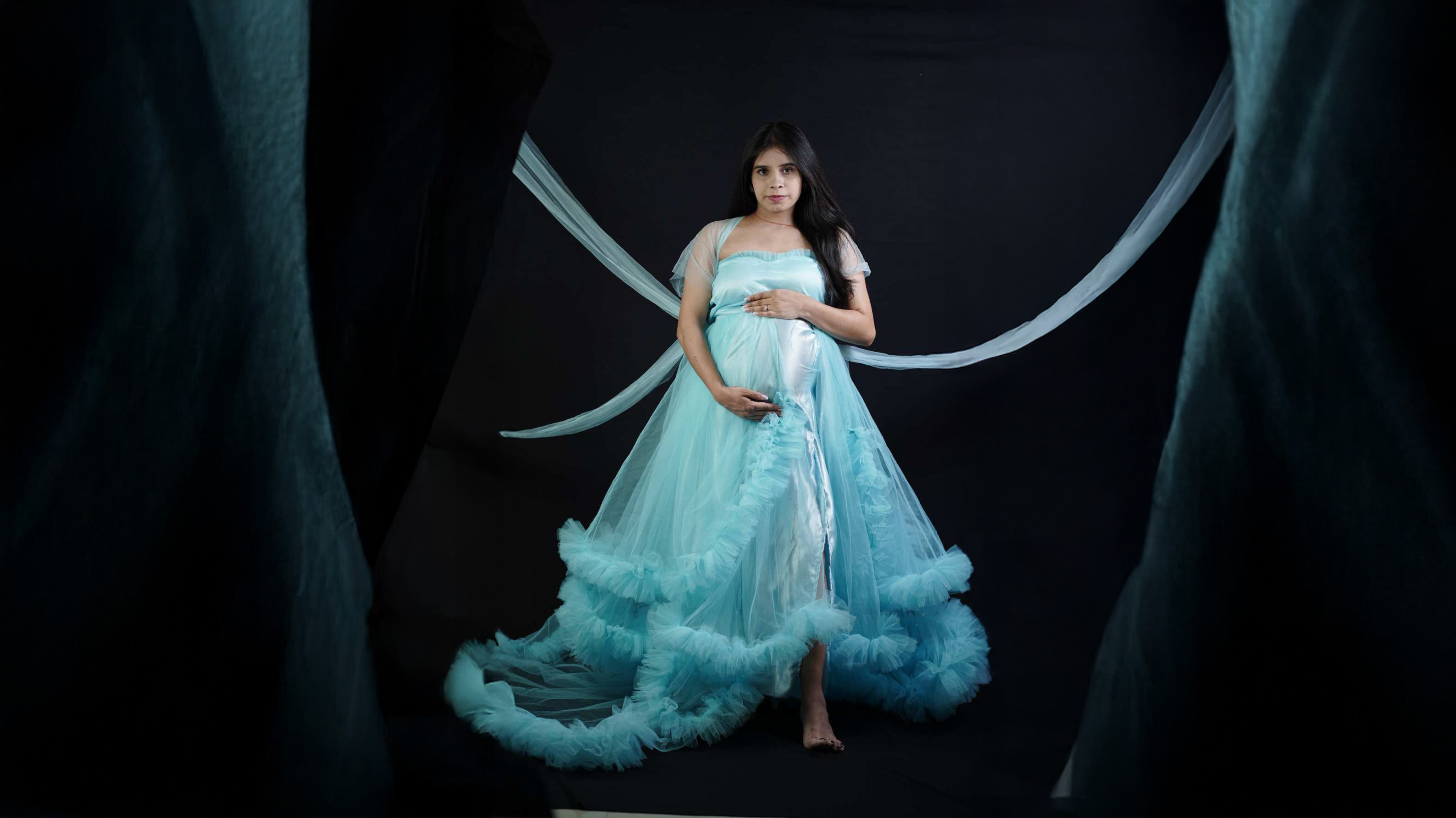 Maternity photo before editing by PhotoKrop